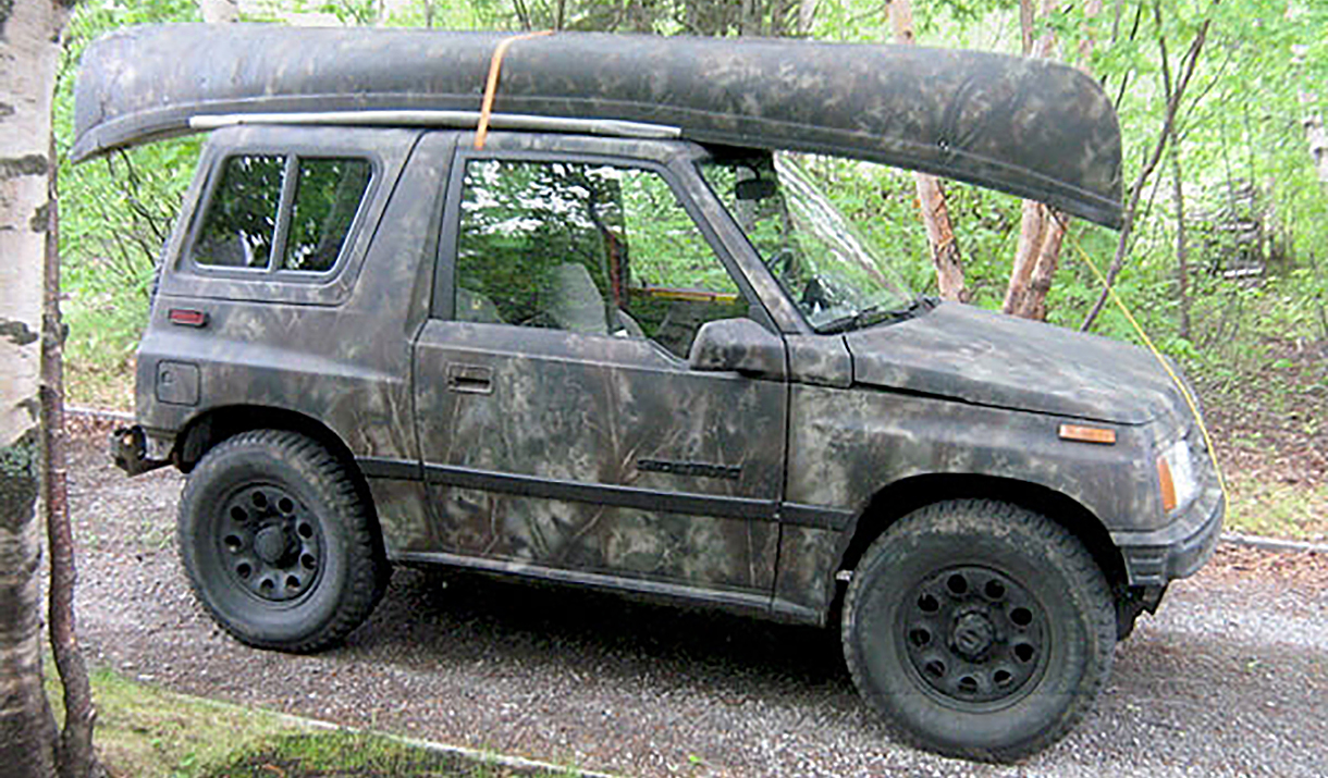 camouflage paint on a small SUV