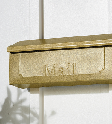 Painted metal mailbox